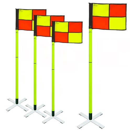 AGORA Pro Line Soccer Indoor/Turf Corner Flags - Set of 4