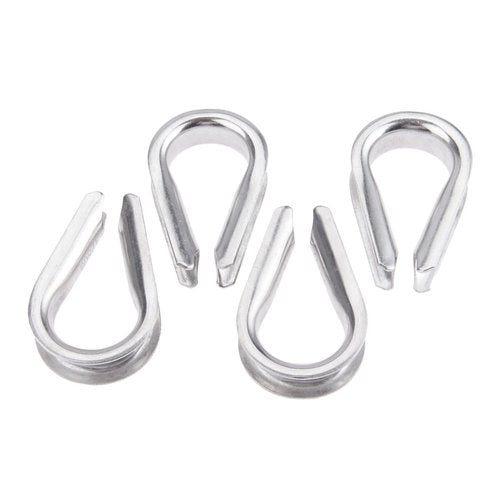 4Pcs 1/2" Wire Rope Chain Thimble for Boat Rigging Anchor Boat Terminating Splicing 316 Stainless