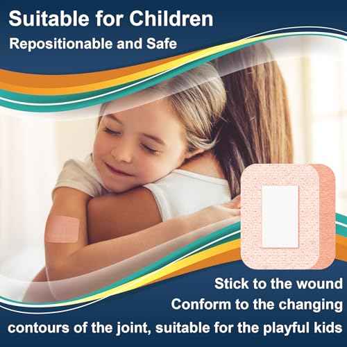 Silicone Adhesive Bandages Extra Large Size for Sensitive Fragile Skin 3"x4" 15 Counts Flexible Fabric Latex Free Hypoallergenic Breathable Bandages for Adhesive Allergy Wounds