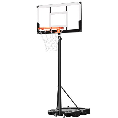 Aimking Portable Basketball Hoop Outdoor System with 40 Inch Backboard, 3.3FT-10FT Height Adjustable Basketball Goal System for Youth/Teens/Adults Indoor Outdoor Pool (Pale White)
