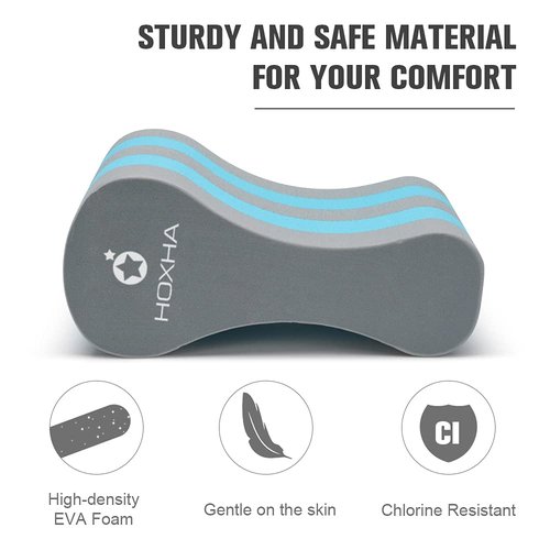 Pull Bouy Leg Float, EVA 5 Layer Swimming Pull Float Training Aid Sports Upper Bpdy Aqua Fitness for Adult, Beginners (Green&Grey)