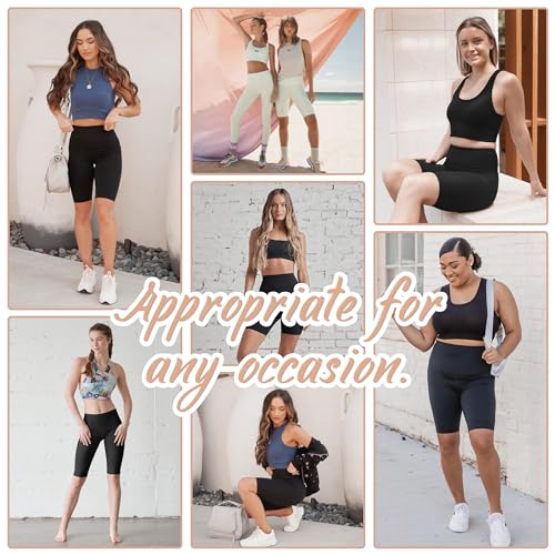 Women’s Tummy Control Bike Shorts Pack - Small-Medium Black, Grey, Navy