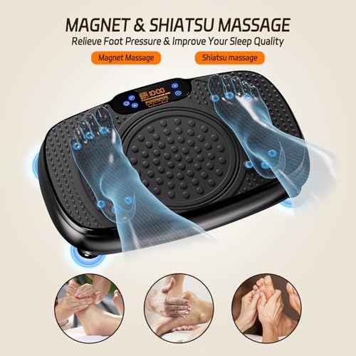 Vibration Plate Exercise Machine: TISSCARE Vibrating Plates for Weight Loss and Lymphatic Drainage, 400lbs Shake Plate Whole Body Workout Platform for Home Fitness Fat Burner Gifts for Women Men
