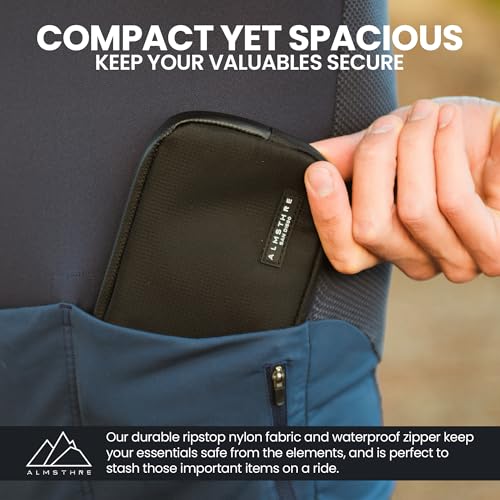 Waterproof Cycling Wallet for Phone, Cards & Passports - Midnight Black