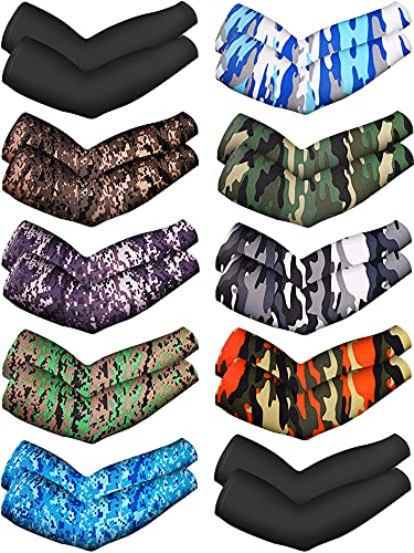 Cooling Arm Sleeves UV Protection Ice Silk Unisex Sports 10 Pairs