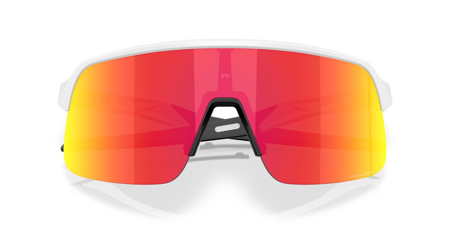 Oakley OO9496 Sutro Lite S Sunglasses, Matte White/Prizm Ruby, 34 mm