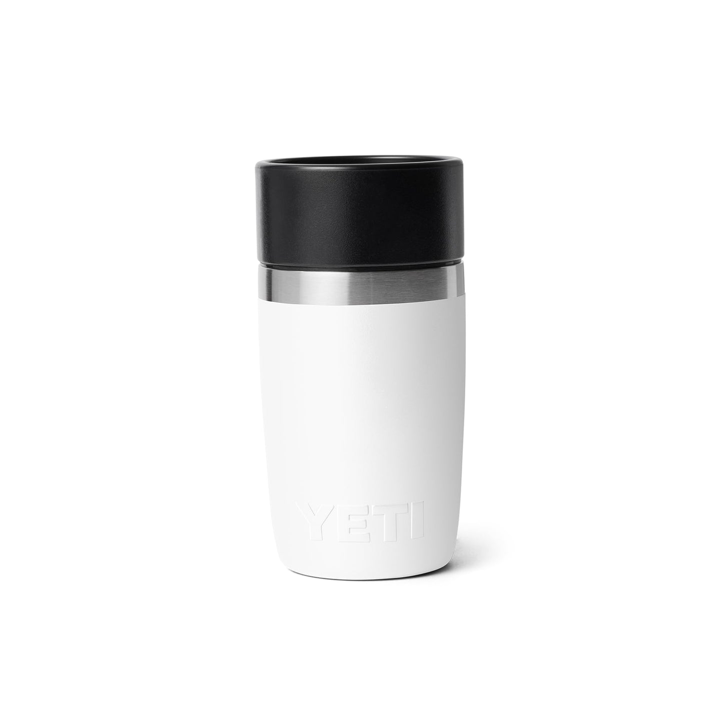 YETI Rambler 8 oz Travel Bottle, Stainless Steel, Vacuum Insulated with Leakproof Commuter Cap, White