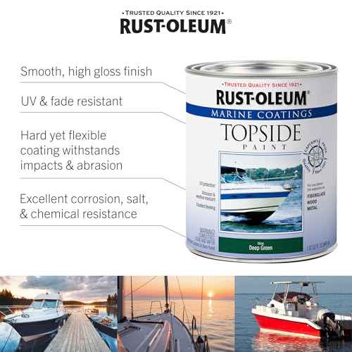 Rust-Oleum 207006-4PK Marine Topside Paint, Black, 32 Fl Oz (Pack of 4)