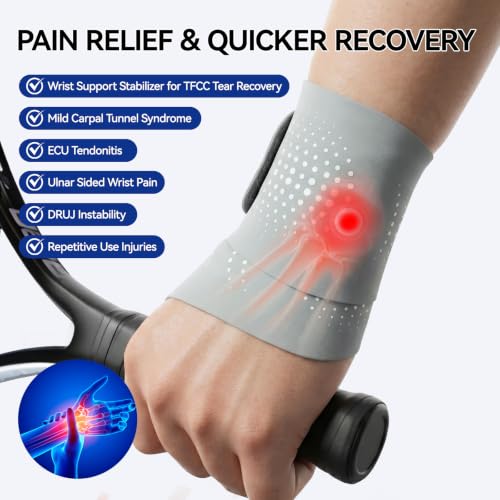 Ultra-Thin Wrist Support Brace for Carpal Tunnel Pain Relief Grey