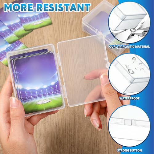 6 Pack Clear Plastic Playing Card Boxes - Card Deck Storage Cases