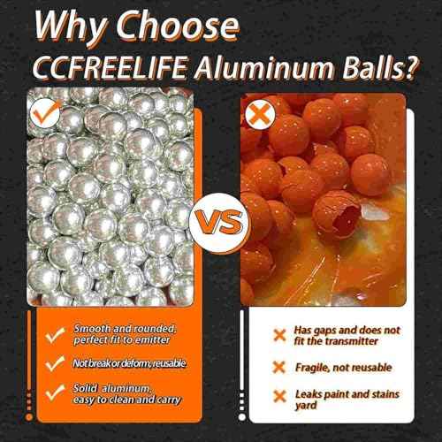 150ct .68 Caliber Aluminum Balls, 68 Caliber Self Defense Balls for Byrna SD/LE/TCR/MAX, for Salt Supply S2/Pistelle X-68, 7.3g, Reusable, Ideal for Practice Training