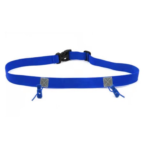 Stretch Fit Triathlon Number Belt No Pins Needed Comfortable Running Race Belt with Bib Holder for Marathon & More Blue
