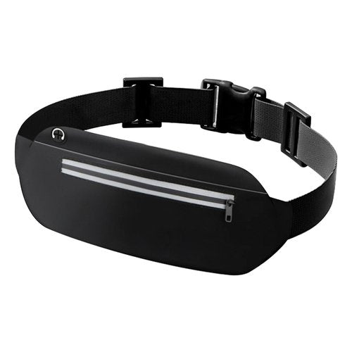 JEVRKAPZ UltraSlim Fanny Packs for Women Men Slim Running Belt Waist Pack Runners Bag Waterproof Money Belt (8801, Black)