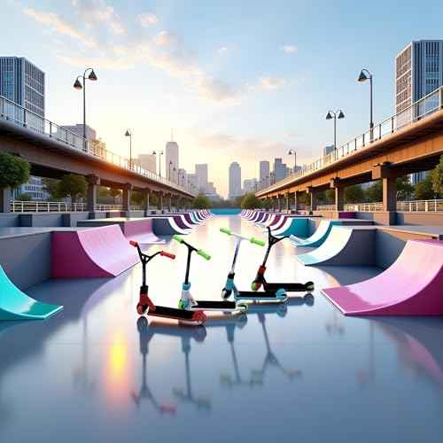 4Pcs Professional Finger Scooter Toy Alloy Metal for Use Fingerboard Obstacles Fingerboard Parks and Competitions, Skateboards Finger Boards, Alloy+Plastic