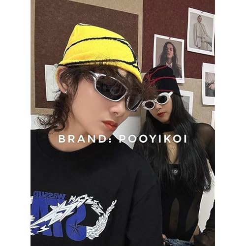 Y2K Knitted Beanies Hat Men Women Graphic Vintage Cap Gothic Warm Knitted Hat Streetwear Trend Beanie
