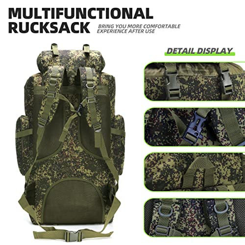 Large 100L Military Camping Hiking Backpack Molle Rucksack Russian Camo
