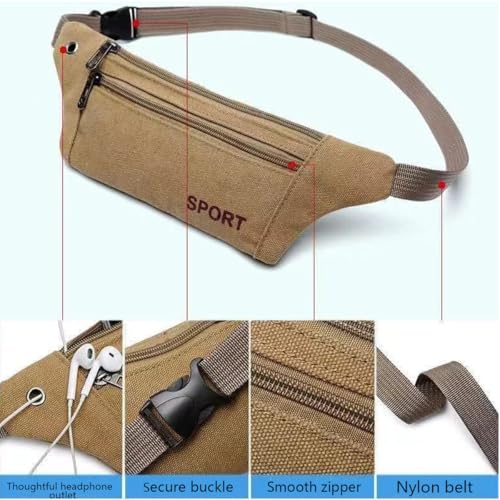 Waist Pack for Men Women, Sports Running Fanny Pack, Lightweight Water-Resistant Phone Waist Bag, Adjustable Belt for Hiking