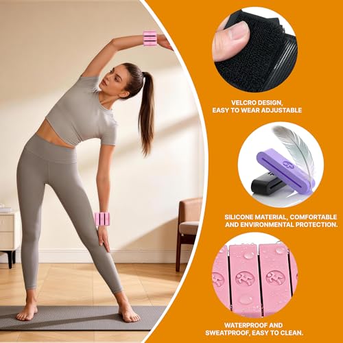 Matcha Wearable Wrist & Ankle Weights for Fitness, 2.6LB Pair - Adjustable & Comfortable