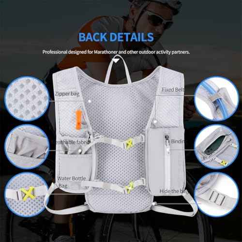 Running Hydration Vest Backpack,Lightweight Insulated Pack Daypack for Hiking Trail Running Cycling Race Marathon for Women Men