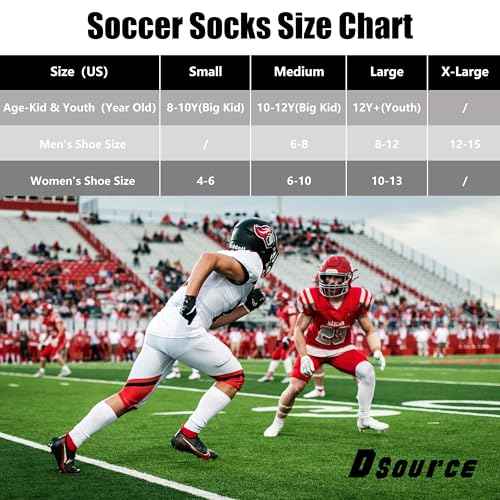 Dsource Unisex Soccer Socks, Knee High Solid Baseball Football Sports Team Socks