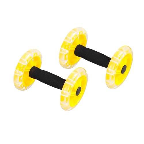 Kisangel Exercise Ab Roller Wheel Tummy Weight Equipment Abdominal Roller Hand Weights Dumbbell for Yellow Fitness Device