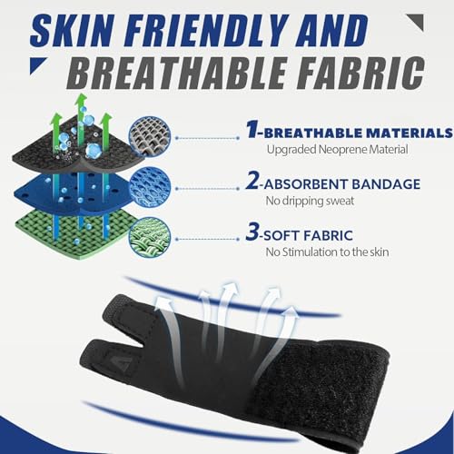 Medium Neoprene Finger Buddy Support Strap - No Metal Support, Single Finger