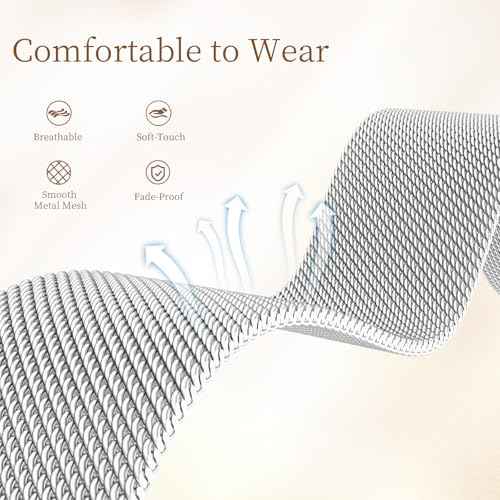 JKD X-Shape Metal Band Compatible with Fitbit Charge 6/ Charge 5 Bands for Women Men, Soft Stainless Steel Mesh Loop Strap Bracelet Wrist Band Replacement for Fitbit Charge 5/ Charge 6 Fitness Tracker