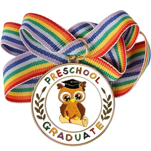 Graduation Medal with Honor Stole & Ribbon - Preschool Owl Variation