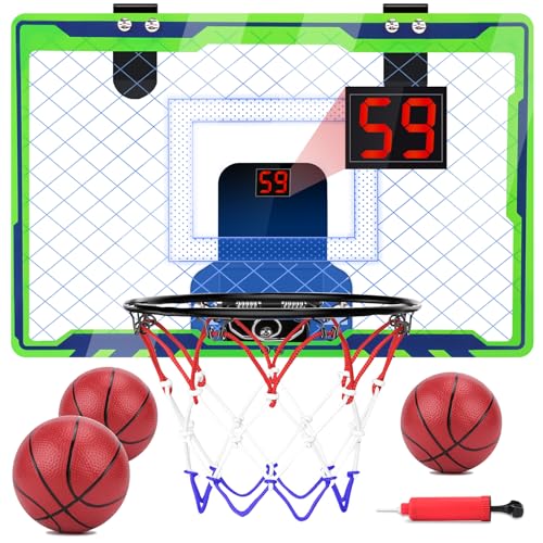Mini Over The Door Basketball Hoop for Kids - Green | Indoor Sports Gift