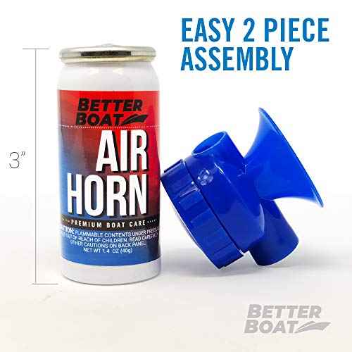 Marine Safety Air Horn, Very Loud Handheld Fog Horn, Mini Compressed Can 1.4oz for Boating and Walking Safety 1.4oz