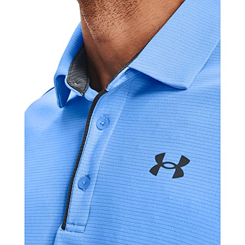 Under Armour Men's Tech Golf Polo - Medium Carolina Blue / Pitch Gray