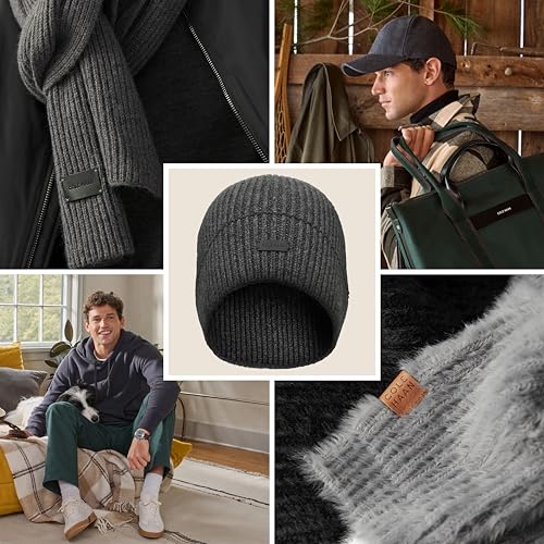 Cole Haan Men's Knit Beanie-No Cuff Design