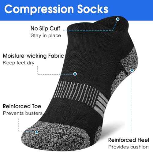 Women Ankle Socks Cushioned Running Athletic Low Cut Gift Socks for Hiking, Sport, Gym, Workout
