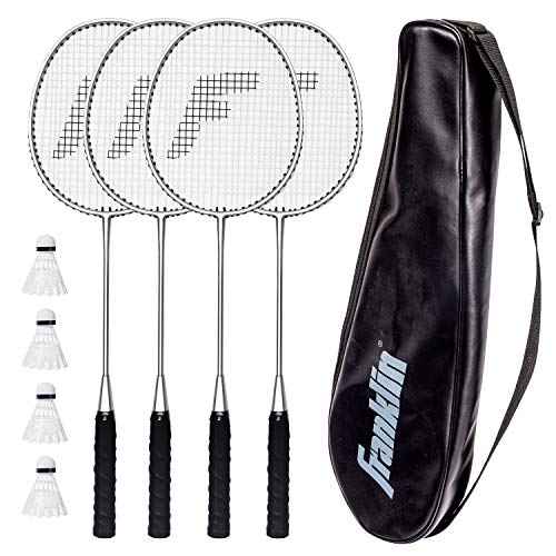 Franklin Sports Badminton Racket + Birdie Set - Replacement Badminton Equipment for Kids + Adults - 2 Player - 4 Player Badminton Racket Sets
