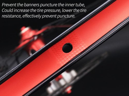 Phidinova Bicycle RimTape for Tire Inner Tube Protection Pad TPU Anti Puncture Rim Liner – Multiple Sizes for 24'' to 29'' and 700C Wheels (Red 24 inches 2 PCS)