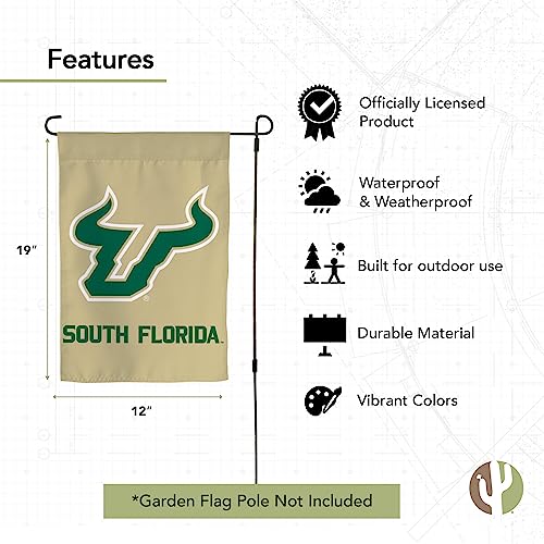 Outdoor Garden Flag - Double-Sided 3-Ply Polyester USF Design 12x20 Inch