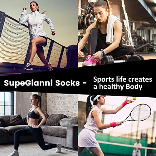 Women's Ankle Cotton Socks - Low Cut Athletic No Show Socks, 6 Pairs, White & Black Colors