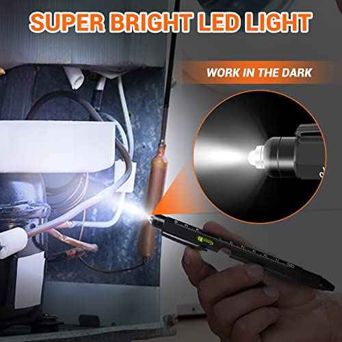 WEARXI Mens Fathers Day Dad Gifts from Daughter Son, 9 in 1 Multitool Pen Gifts for Men, Mens Gift for Dad/Him/Husband, Birthday Gift for Men/Boyfriend, Cool Gadgets, Camping Accessories