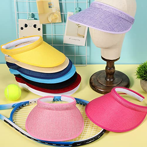 Multi-Color Sun Visor for Women & Men Wide Brim Clip-On Beach Cap Adjustable Travel Sport