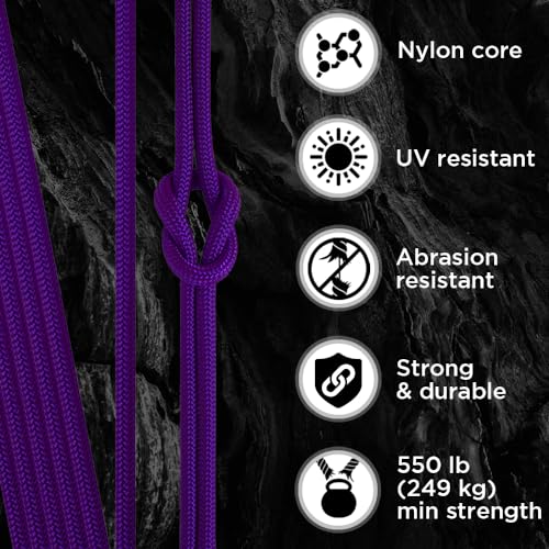 Paracord Rope 550 lb 4mm - Indigo Camping Utility Cord 100 ft - Mil-Spec