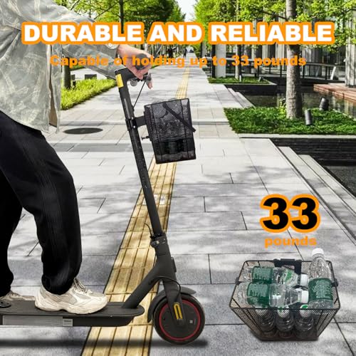Heavy Duty Bicycle Front Basket with Quick Release Removable Mesh Storage