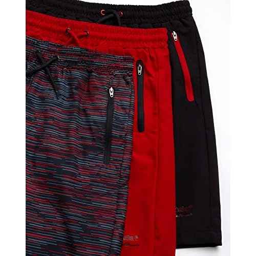 Eddie Bauer Boys' Active Shorts - 3 Pack Quick Dry Athletic Shorts - Hybrid Mesh Performance Shorts for Boys (4-16)