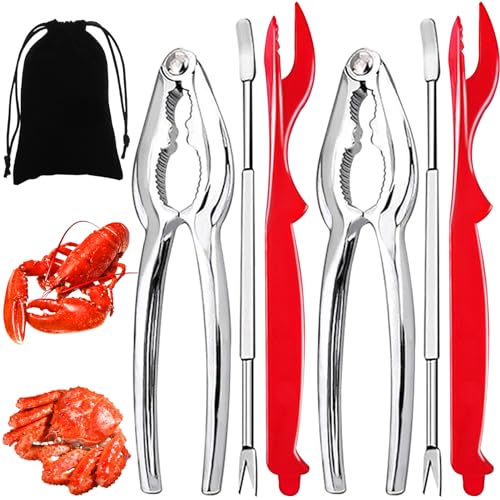 Seafood Tools Set with Crab Forks - 7 Piece Crab & Lobster Sheller Kit - Variation: Crab Forks