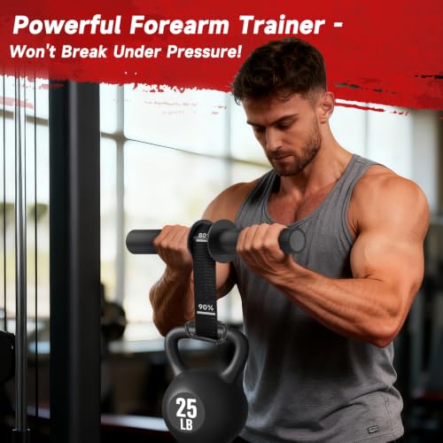 Forearm Strengthener Wrist Roller - Black | Hand & Grip Exercise Tool