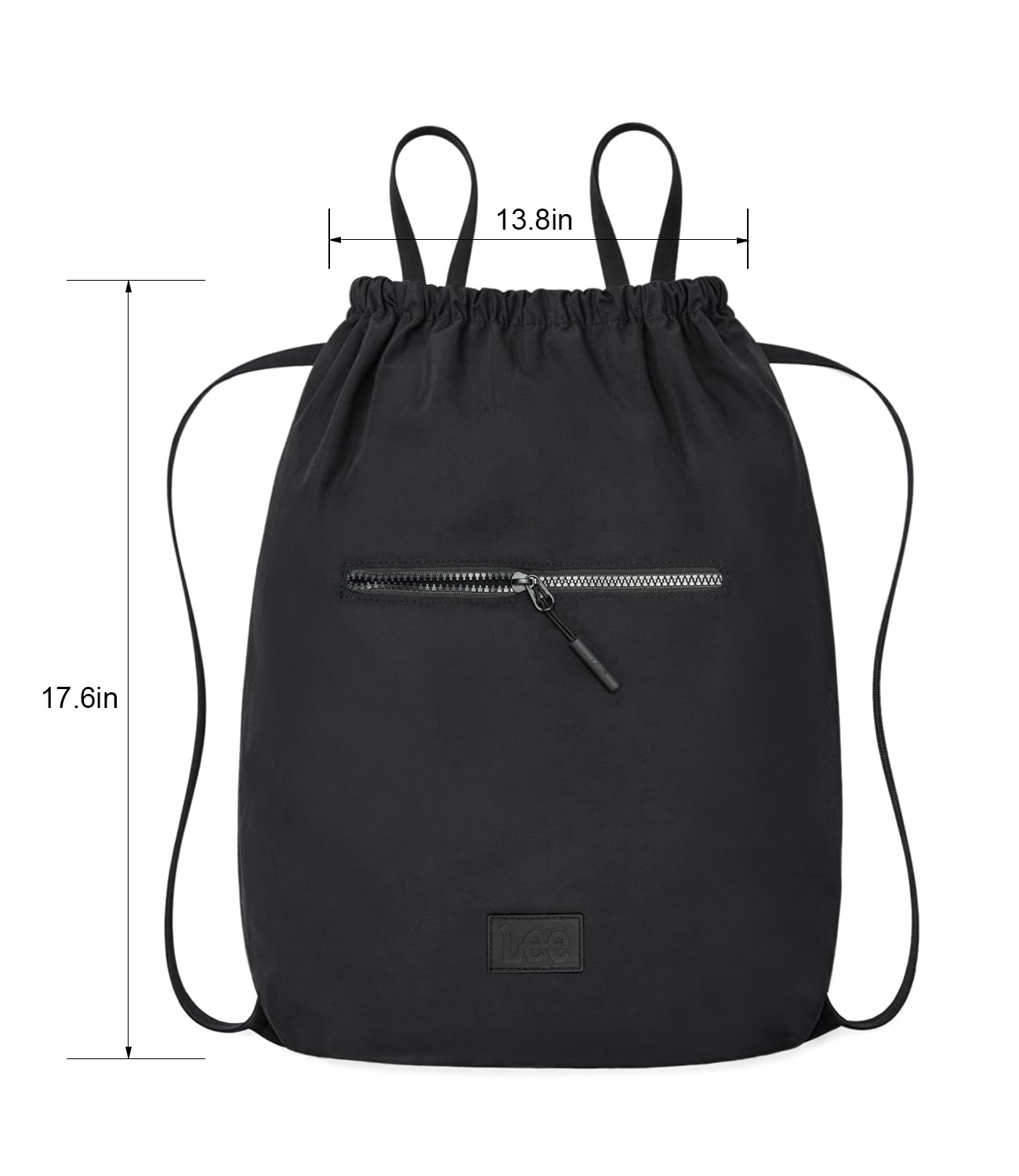 Montana West Lee Drawstring Backpack Bag Lightweight Small Gym Swim Beach Bag Water Resistant Sports Sackpack for Men Women, LEE48-002BK