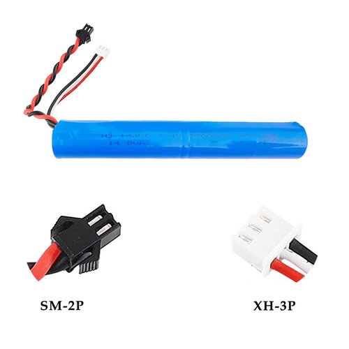 BTEDZSW 2 Pack 7.4V 2000mAh Battery Splatter Ball Gun Battery Pack Accessories for SRB1200 400 400-SUB Airsoft or Water-Gun Toy with USB Charging Cable SM2P XH-3 Plug