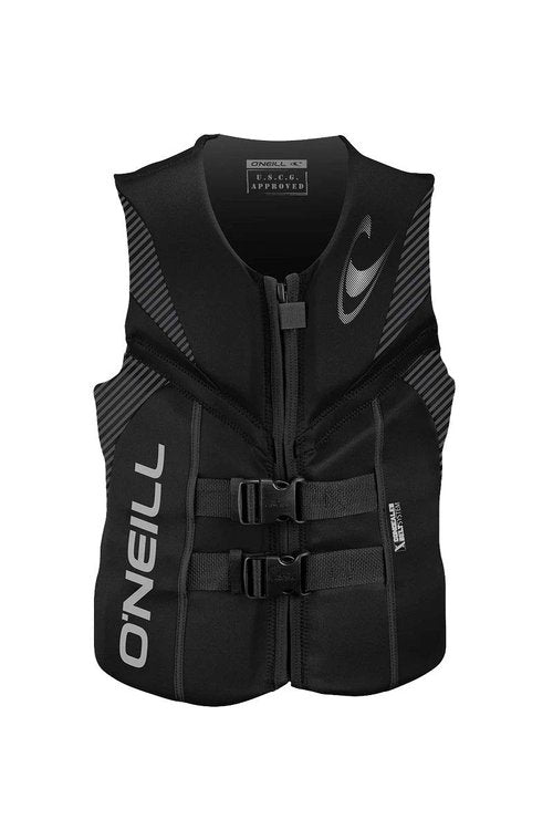 O'Neill Men's Reactor USCG Life Vest, Black/Black/Black,X-Large