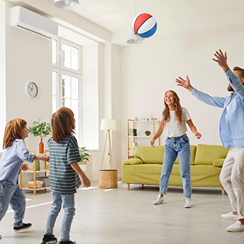 Mini Rubber Basketballs Set - 6 Pack 7 Inch Size 3 - Red, White, Blue