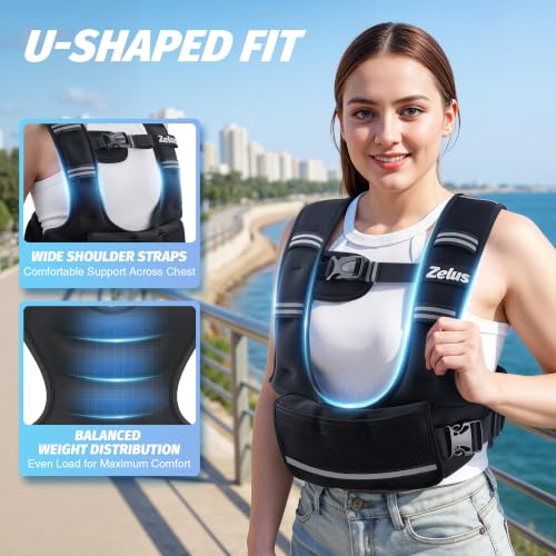Weighted Vest for Women Men 4-10LB Adjustable Training Vest Ergonomic Fit