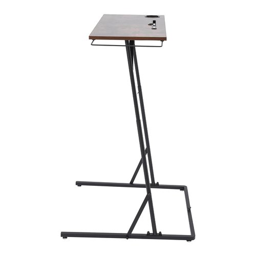 SODONAD Adjustable Bike Trainer Fitness Desk Portable Workstation Standing Desk with Cup Holde & Towel Rod, Cycle Desk Trainer Stand Table for Indoor Cycling, Exercise, Black